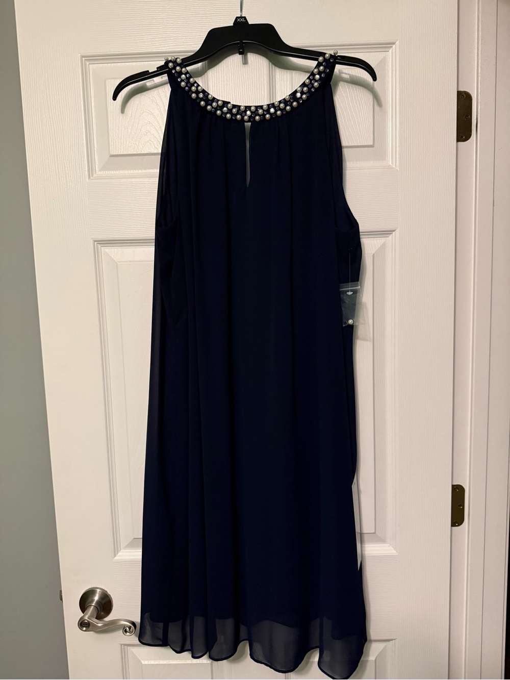 S.L. Fashions Navy Evening Dress